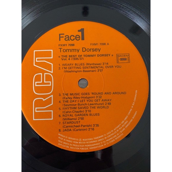 Best of Tommy Dorsey Volume 4 (1935/1937) RCA FXM1 7098 1975 Import France VG+ - Picture 5 of 7